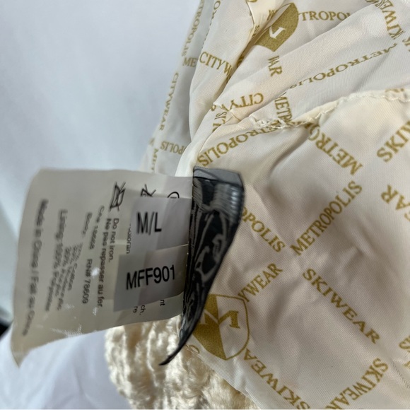 Metropolis Couloir Skiwear vintage fuzzy hat medium large oversized butterscotch - Picture 9 of 16